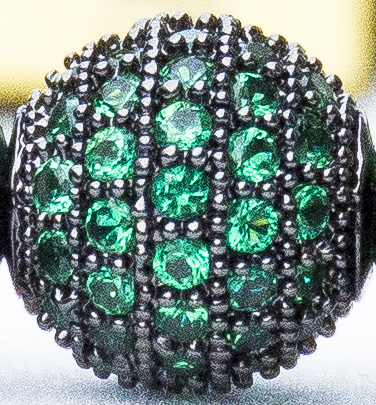 Green CZ Diamonds Close-up