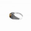 925 Sterling Silver Gladius Ring with Tiger Eye Stone Side View