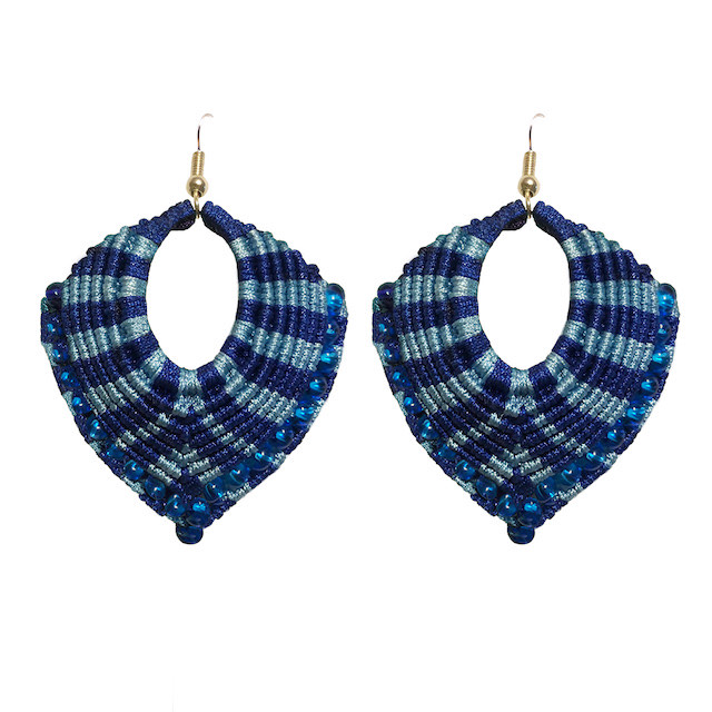 Pair of Blue Aristotelia Earrings