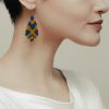 Blue & Yellow Tree Of Hearts Earrings Preview