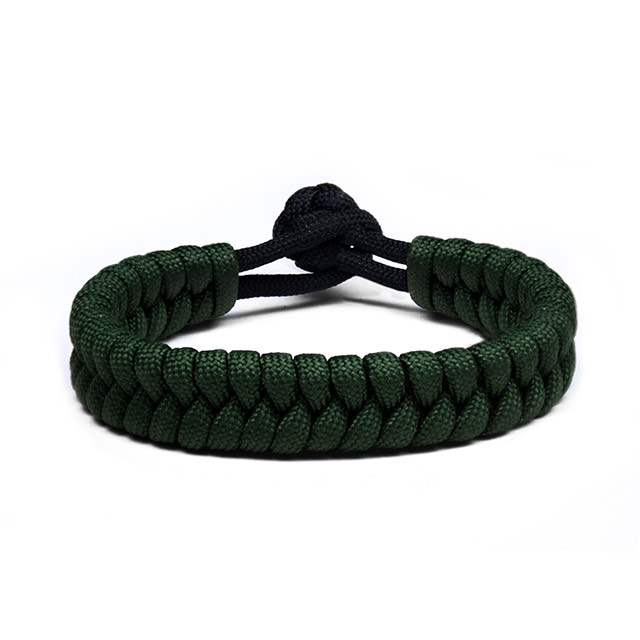 Green Braided Paracord Bracelet
