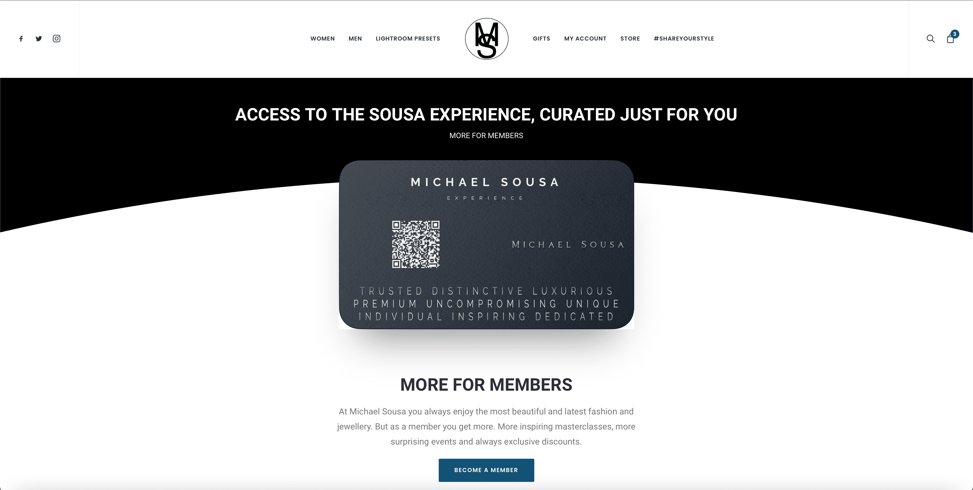 Michael Sousa Experience Card Page Preview