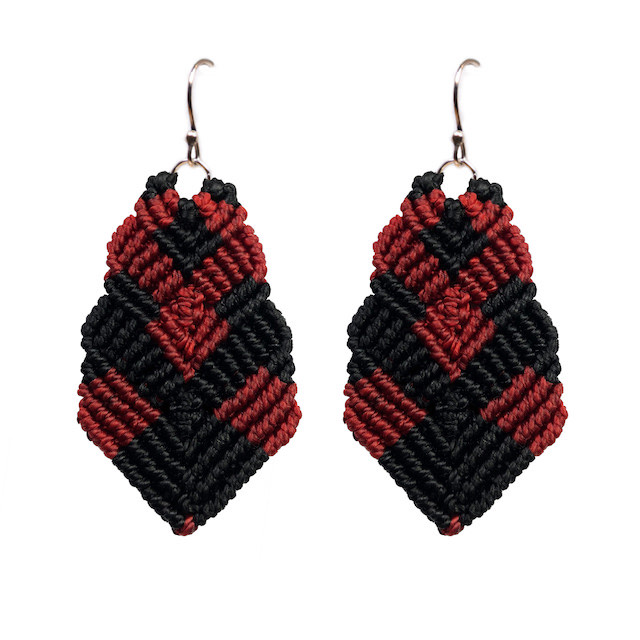 Pair of Red & Black Tree of Hearts