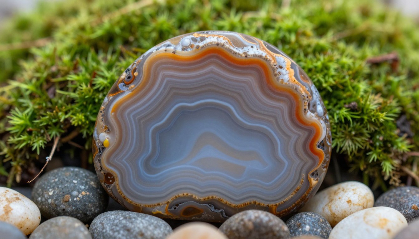 Image of an half-cut Agate Stone