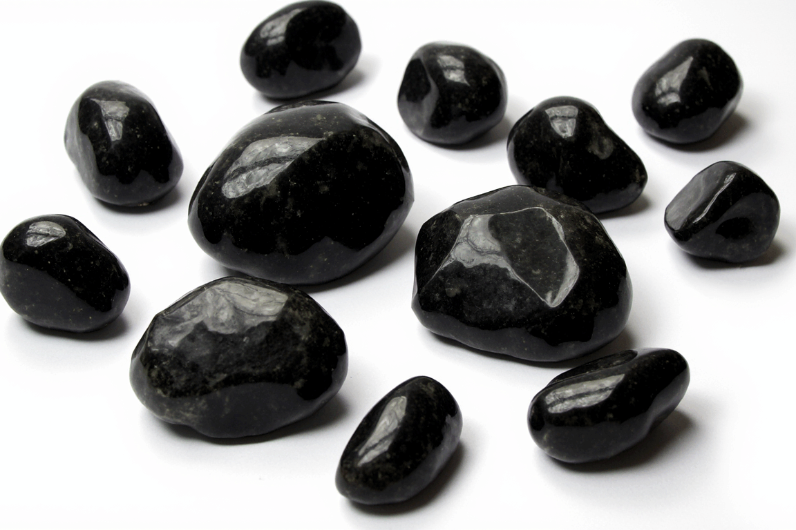 Black Obsidian smooth crystal stones