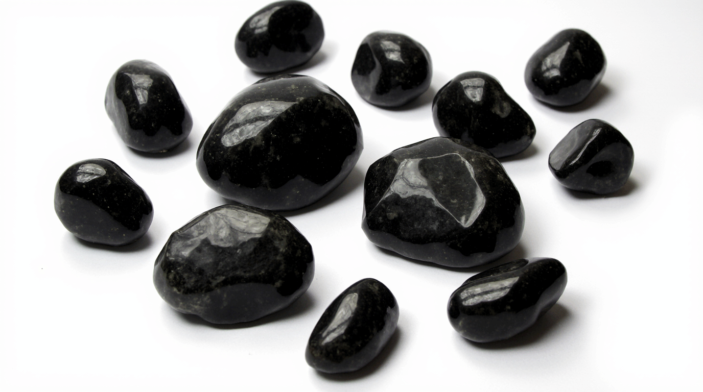 Black Obsidian smooth crystal stones