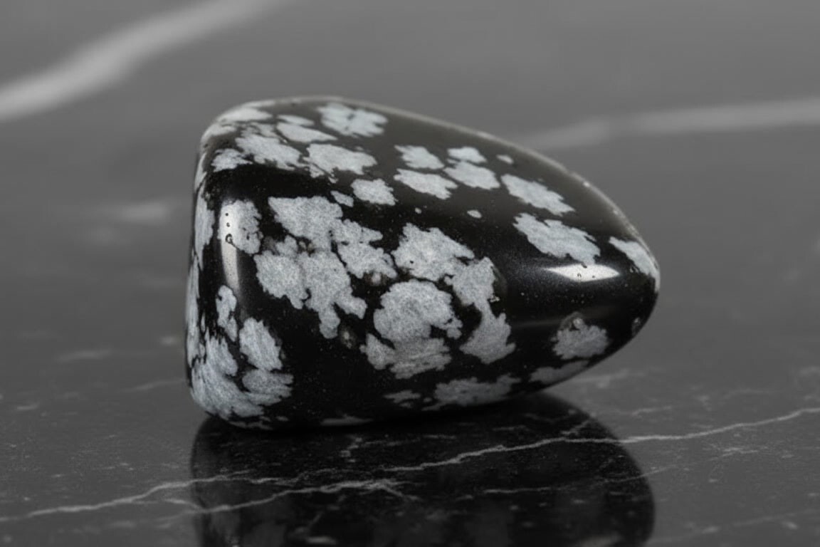 A image of the Obsidian Snowflake Gemstone Variation