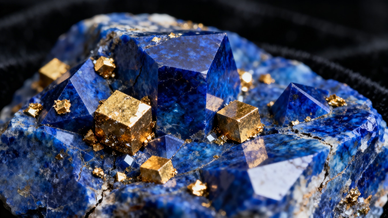 Lapis Lazuli with golden pyrite flecks